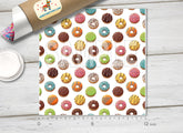 Sweet Glazed Donuts Patterned Adhesive Vinyl 834